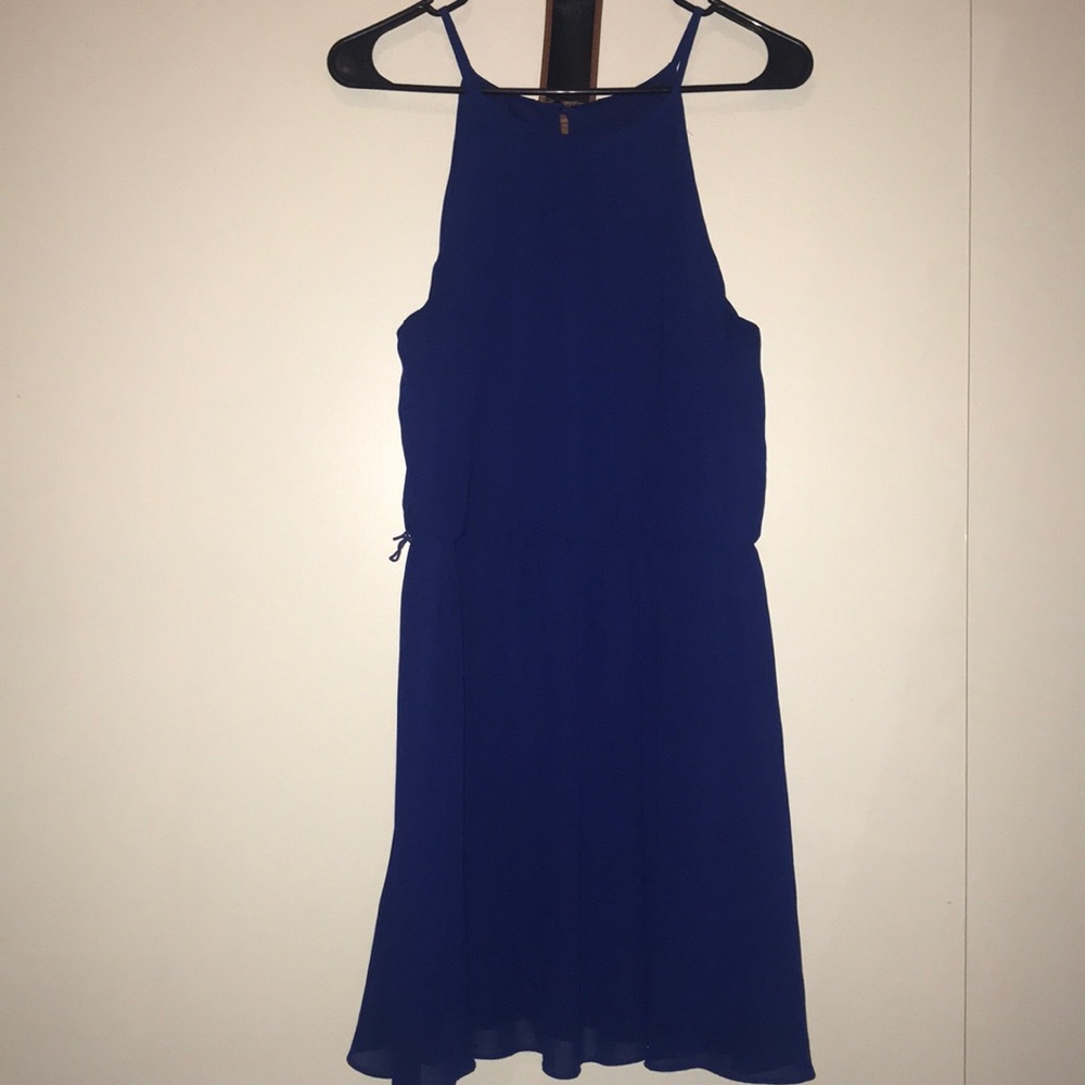 Halter top blue dress
